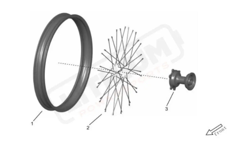 Surron Storm Bee OEM FRONT Wheel 21in Spokes Set eParts