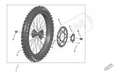 Surron Storm Bee OEM FRONT Wheel Set 21in CPL. w/ MC Tire