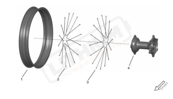 Surron Storm Bee OEM REAR Wheel Spokes Set 191 RIGHT eParts