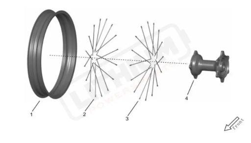 Surron Storm Bee OEM REAR Wheel Spokes Set 198 LEFT eParts