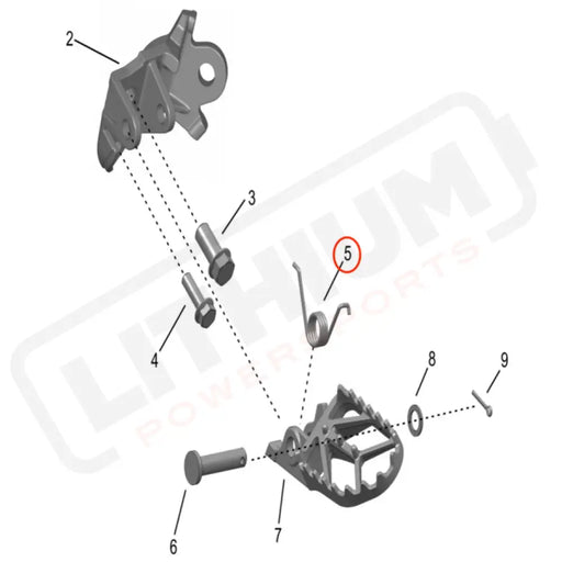 Storm Bee Footpeg Return Spring (LEFT)