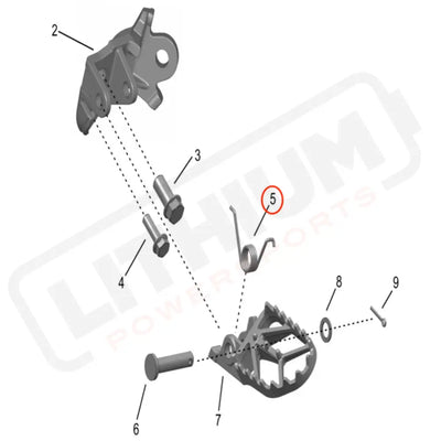 Surron Storm Bee OEM Return Spring Footpeg LEFT