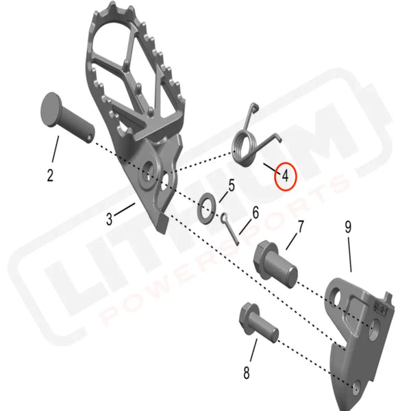 Storm Bee Footpeg Return Spring (RIGHT)