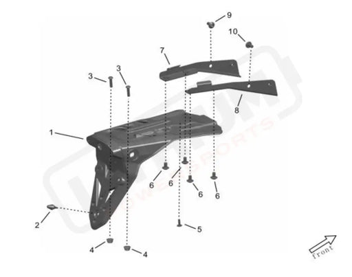 Surron Storm Bee OEM Subframe Cover Bracket Right eParts