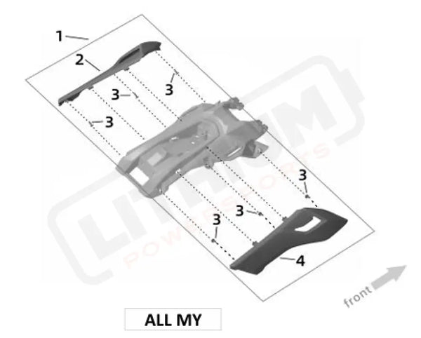 Surron Ultra Bee UB BATTERY CAP parts diagram
