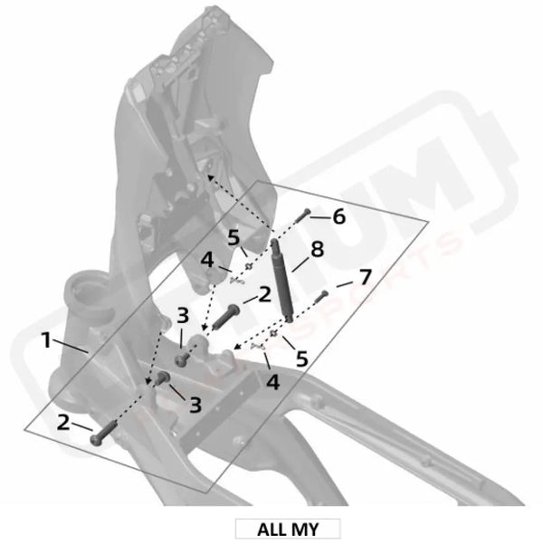 Surron Ultra Bee GAS STRUT parts diagram