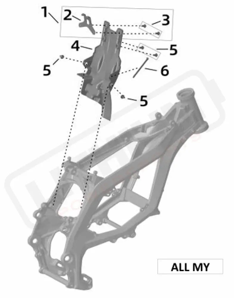 Surron Ultra Bee OEM Parts Diagram - BATTERY REAR SUPPORTING PLATE