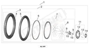 Surron Ultra Bee FRONT WHEEL ASSY 80 100 19 parts diagram