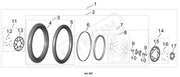 Surron Ultra Bee REAR WHEEL ASSY 100 90 18 parts diagram