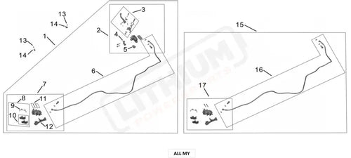 Surron Ultra Bee REAR BRAKE parts diagram
