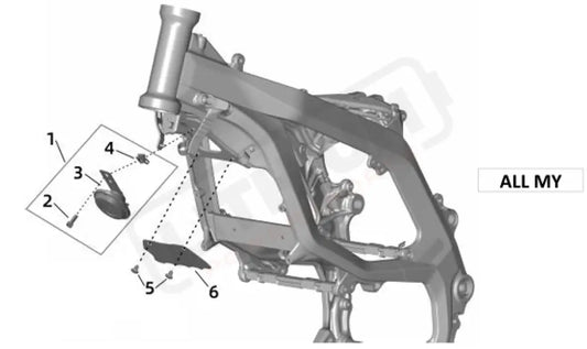 Surron Ultra Bee HORN EU OEM parts diagram