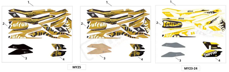 Surron Ultra Bee OEM Parts Diagram - DECAL