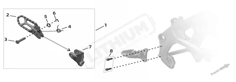 Surron Ultra Bee OEM Footpeg INST. Pin - Lithium Powersports