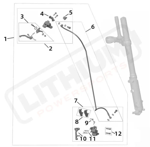Surron Ultra Bee OEM Front Brake Caliper Support - Lithium Powersports