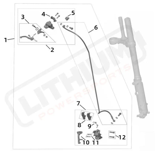 Surron Ultra Bee OEM Front Brake Caliper Support - Lithium Powersports