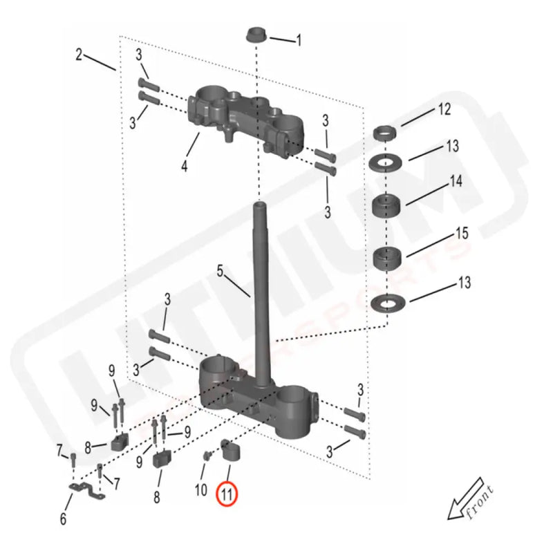 Storm Bee Front Brake Hose Holder (Triple Clamp)