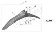 Surron Ultra Bee FRONT FENDER parts diagram