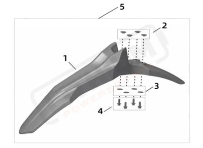 Surron Ultra Bee OEM Front Fender Assy. (White)