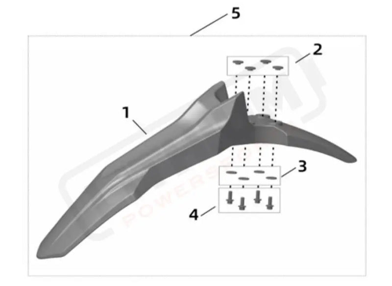 Surron Ultra Bee OEM Front Fender Assy. (White) - Lithium Powersports