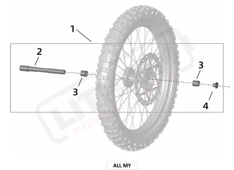 Surron Ultra Bee FRONT WHEEL AXLE BUSHING parts diagram