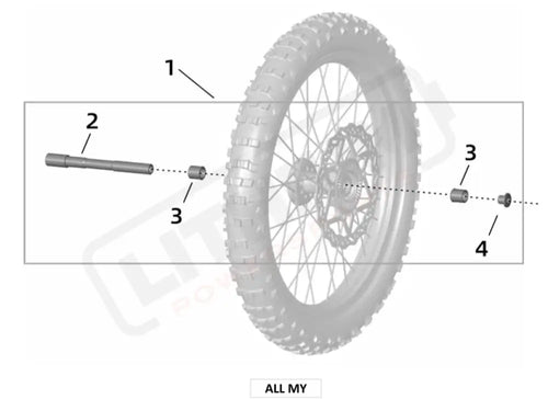 Surron Ultra Bee FRONT WHEEL AXLE BUSHING parts diagram