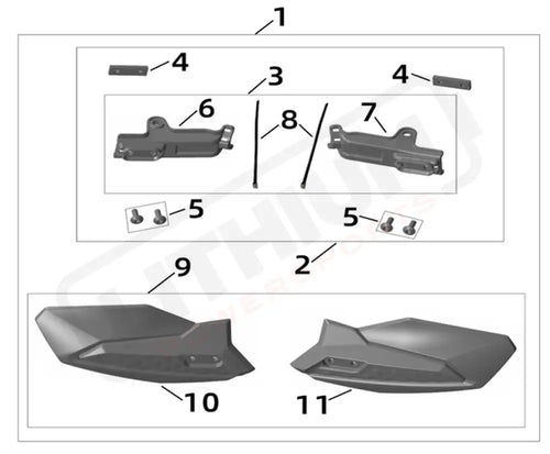 Surron Ultra Bee OEM Handguard INST. Holder Set - Lithium Powersports