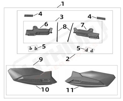 Surron Ultra Bee OEM Handguard Set?Black? - Lithium Powersports