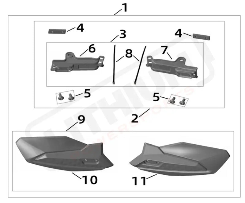 Surron Ultra Bee OEM Handguard Set?White? - Lithium Powersports