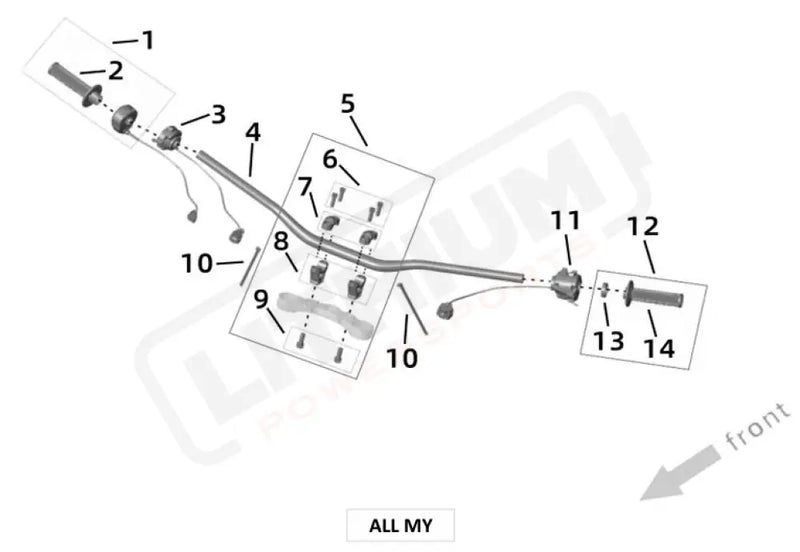 Surron Ultra Bee OEM Parts Diagram - HANDLEBAR CONTROLS