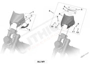 Surron Ultra Bee OEM Parts Diagram - HEAD LIGHT SHROUD AND FRONT TURN SIGNAL