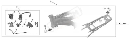 Surron Ultra Bee KEY SWITCH parts diagram