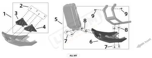 Surron Ultra Bee SKIDPLATE parts diagram