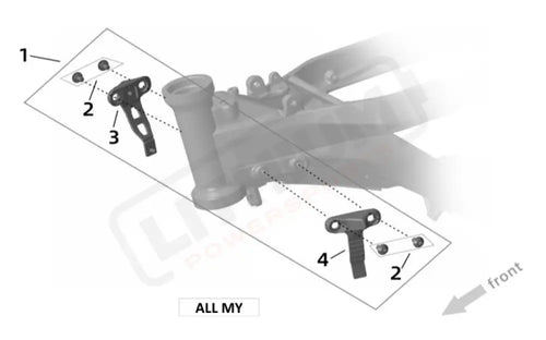 Surron Ultra Bee STEERING BLOCK OEM parts diagram