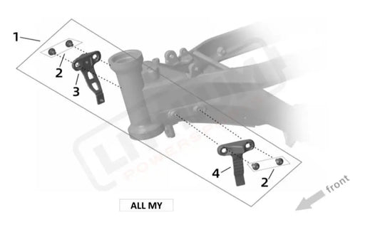 Surron Ultra Bee STEERING BLOCK OEM parts diagram