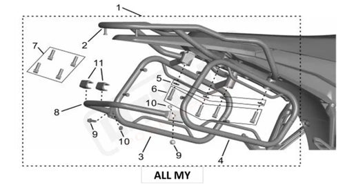 Surron Ultra Bee RACKS parts diagram