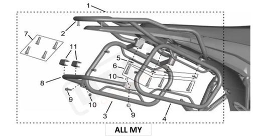 Surron Ultra Bee RACKS OEM parts diagram