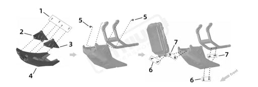 Surron Ultra Bee OEM R Frame Support Bracket Protector (White? - Lithium Powersports