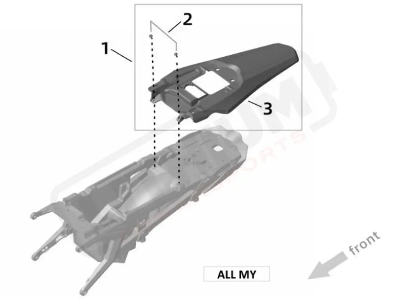 Surron Ultra Bee OEM Parts Diagram - REAR FENDER