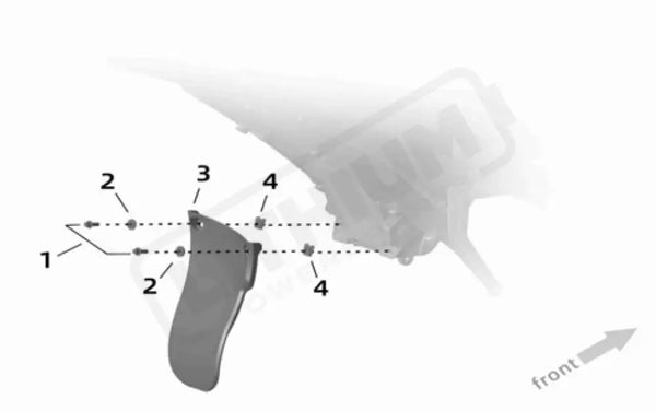 Surron Ultra Bee OEM Rear Mud Flap INST. Washer - Lithium Powersports