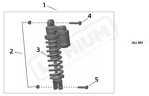 Surron Ultra Bee OEM Parts Diagram - SHOCK ABSORBER