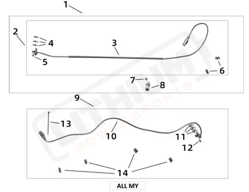 Surron Ultra Bee WHEEL SPEED SENSOR CPL. OEM parts diagram
