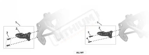 Surron Ultra Bee R FOOTPEG ASSY parts diagram