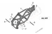 Surron Ultra Bee FRAME OEM parts diagram