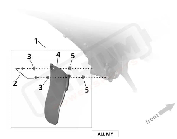 Surron Ultra Bee FENDER REAR MUD FLAP parts diagram