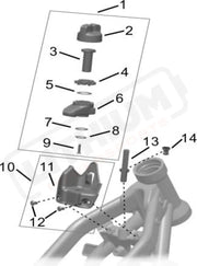 Battery Locking Arm Assembly parts diagram