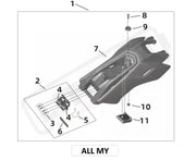 Surron Ultra Bee BATTERY COMPARTMENT LOCK SET parts diagram