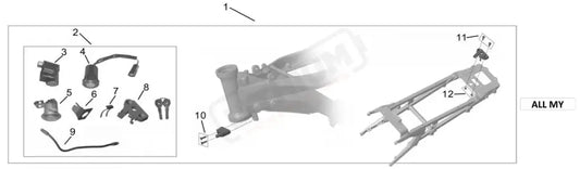 Surron Ultra Bee KEY SWITCH parts diagram