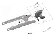 Surron Ultra Bee MID SHAFT GUARD parts diagram