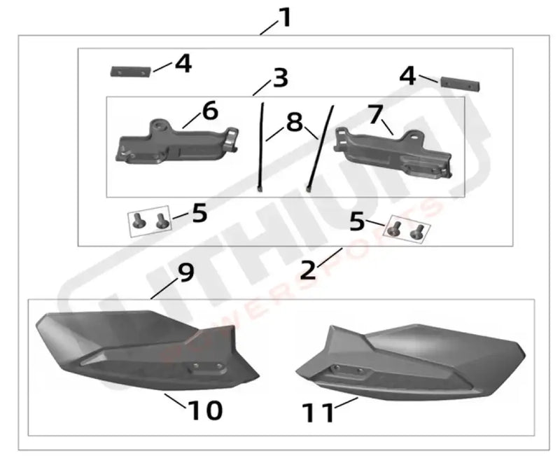 Surron Ultra Bee OEM Handguard Set?Black? - Lithium Powersports