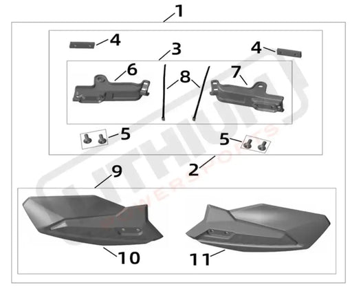 Surron Ultra Bee OEM Handguard Set?Black? - Lithium Powersports